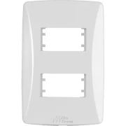 Placa 4X2 2 Postos Horizontal Branca Petra Mectronic Placa 4X2 2 Postos Horizontal Branca Petra Mectronic