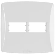 Placa 4X4 2 Postos Separado Horizontal Branco Petra Mectronic Placa 4X4 2 Postos Separado Horizontal Branco Petra Mectronic