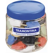Plugue Macho 2P 10A 250V~ Pote com 6 Cores Tramontina 42 Pçs Plugue Macho 2P 10A 250V~ Pote com 6 Cores Tramontina 42 Pçs