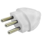 Plugue Macho 3P Daneva 20A Desmontável Branco Plugue Macho 3P Daneva 20A Desmontável Branco