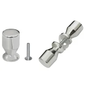 Puxador Box Criativa Duplo 5/8" Cromado 10 Peças Puxador Box Criativa Duplo 5/8" Cromado 10 Peças
