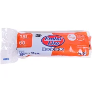 Saco Lixo 15L Preto Rolo 60 Pçs Embalixo Saco Lixo 15L Preto Rolo 60 Pçs Embalixo