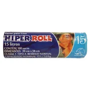 Saco de Lixo 15L Azul 100Pçs Hiperroll Saco de Lixo 15L Azul 100Pçs Hiperroll