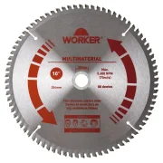 Disco de Serra Multimaterial 10'' 80 Dentes 30Mm Worker Disco de Serra Multimaterial 10'' 80 Dentes 30Mm Worker