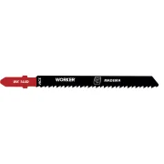 Lâmina Serra Tico-Tico Madeira 8 Dentes 100Mm 5 Peças Worker Lâmina Serra Tico-Tico Madeira 8 Dentes 100Mm 5 Peças Worker