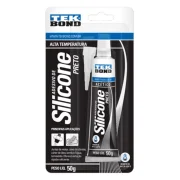 Silicone Acético Alta Temperatura Preto 50G Tekbond Silicone Acético Alta Temperatura Preto 50G Tekbond