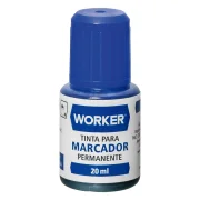 Tinta para Marcador Permanente 20Ml Azul Worker Tinta para Marcador Permanente 20Ml Azul Worker