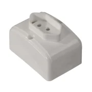 Tomada Sobrepor 10A 2P+T Branca Mectronic Tomada Sobrepor 10A 2P+T Branca Mectronic