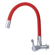 Torneira Bica Flexível Parede Gourmet Vermelha C98 Liege Torneira Bica Flexível Parede Gourmet Vermelha C98 Liege