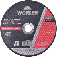 Disco Corte Aço 7"x 1/8"x7/8" Worker