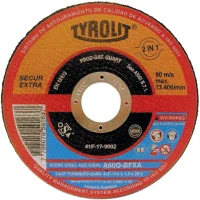 Disco Corte Fino Aço Tyrolit Inox 7"x1,6X22 Secur