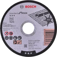 Disco de Corte Rápido Inox 115X1X22,23Mm Grão 60 Bosch
