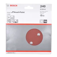 Kit 5 Folhas de Lixa Velcro 6" G240 Expert Wood Paint Bosch