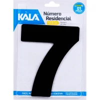 Número Residencial N°7 Preto 12,5Cm Kala