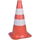 Cone 50 CM Branco e Laranja Plt Plastcor