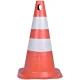 Cone 50 CM Branco e Laranja Plt Plastcor