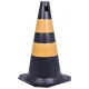 Cone 50 CM Preto e Amarelo Plt Plastcor