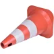 Cone 50 CM Branco e Laranja Plt Plastcor