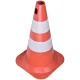 Cone 50 CM Branco e Laranja Plt Plastcor