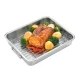 Bandeja Redonda Antiderrapante em Aço Inox 34X28Cm Tramontina