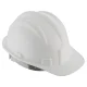 Capacete de Segurança com Carneira e Aba Frontal Branco Worker