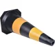 Cone 75 CM Preto e Amarelo Plt Plastcor