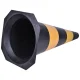 Cone 75 CM Preto e Amarelo Plt Plastcor