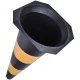 Cone 75 CM Preto e Amarelo Plt Plastcor