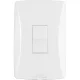 Interruptor Petra Simples Vertical Branco com Placa 1Ts Mectronic