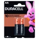 Pilha Alcalina Pequena Aa com 2 Peças Duracell