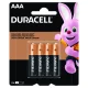 Pilha Alcalina Aaa Palito 4Unidades Duracell