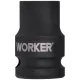 Soquete Sextavado Impacto Encaixe 1/2" 15Mm Worker