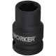 Soquete Sextavado Impacto Encaixe 1/2" 15Mm Worker