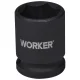 Soquete Sextavado Impacto Encaixe 1/2" 21Mm Worker