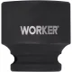 Soquete Sextavado Impacto Encaixe 1/2" 24Mm Worker