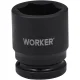 Soquete Sextavado Impacto Encaixe 3/4" 32Mm Worker