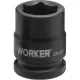 Soquete Sextavado Impacto Encaixe 3/4" 50Mm Worker