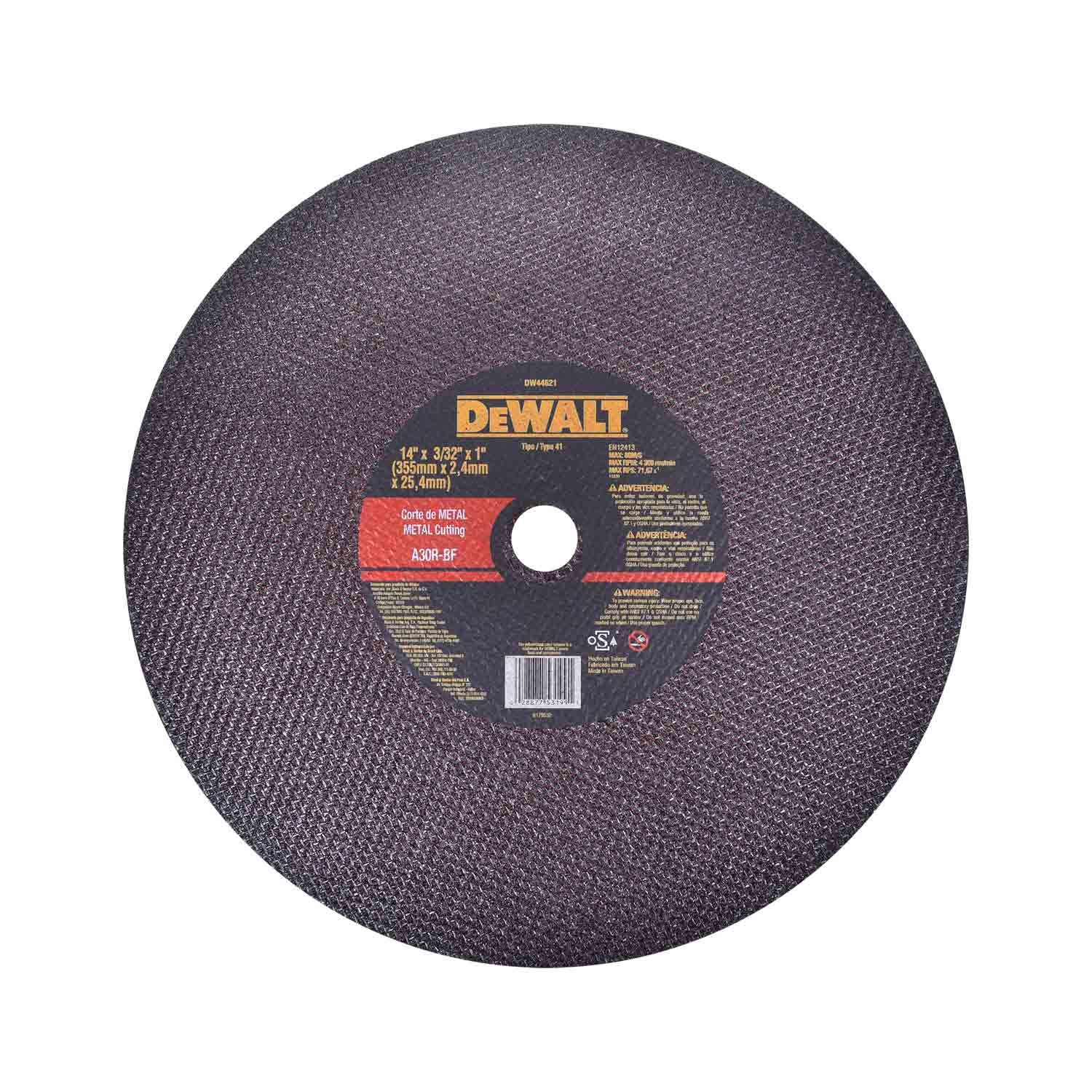 Disco Abrasivo Para Corte De Metal 14“ Dewalt