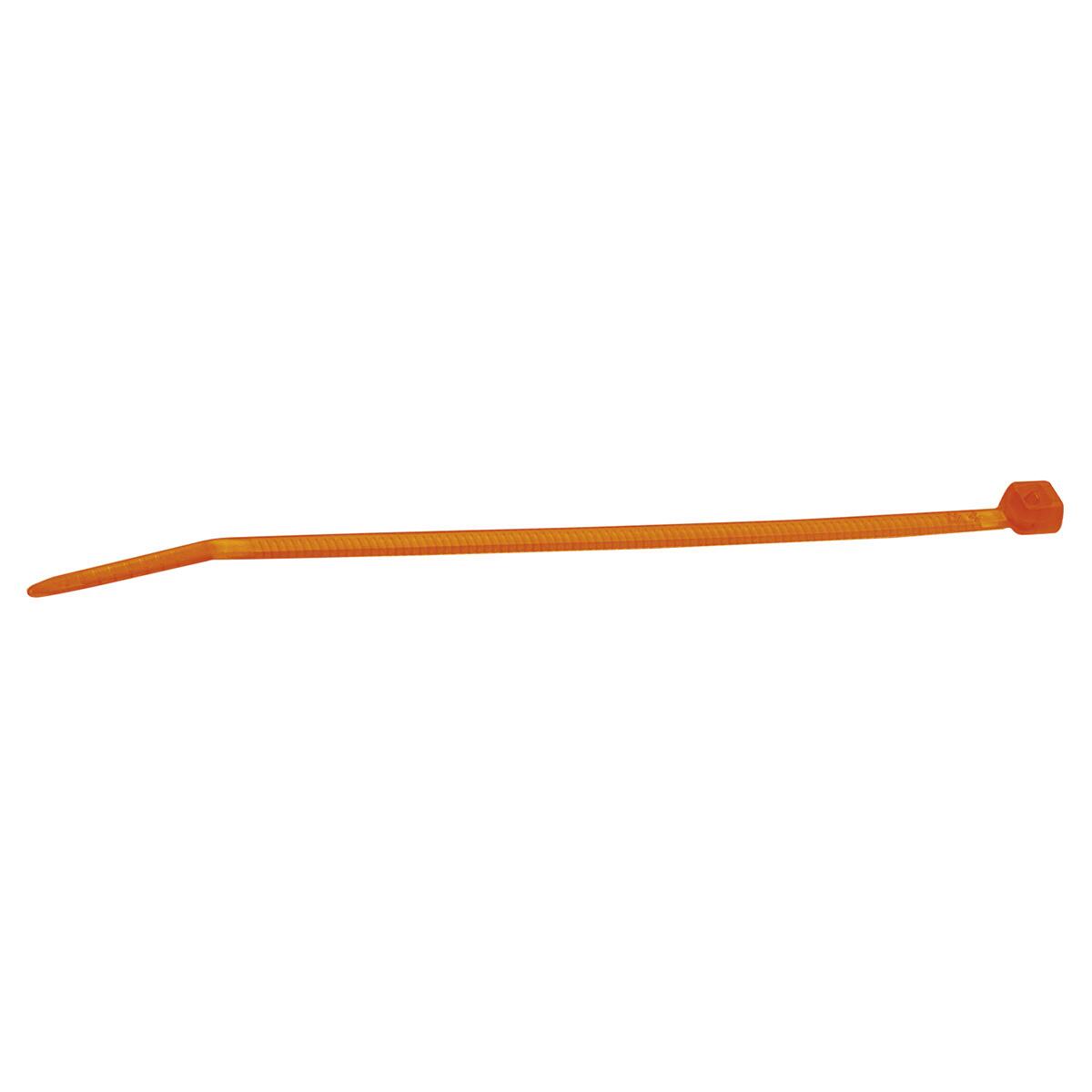 Abraçadeira De Nylon 2	5X200Mm Laranja 100 Peças Worker