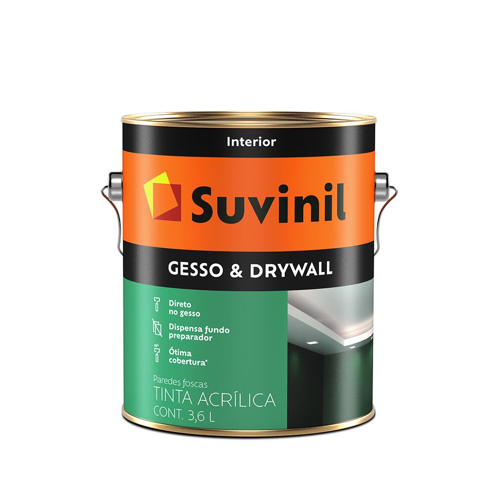 Tinta Acrílica Branca Para Gesso E Drywall 3	6L Suvinil