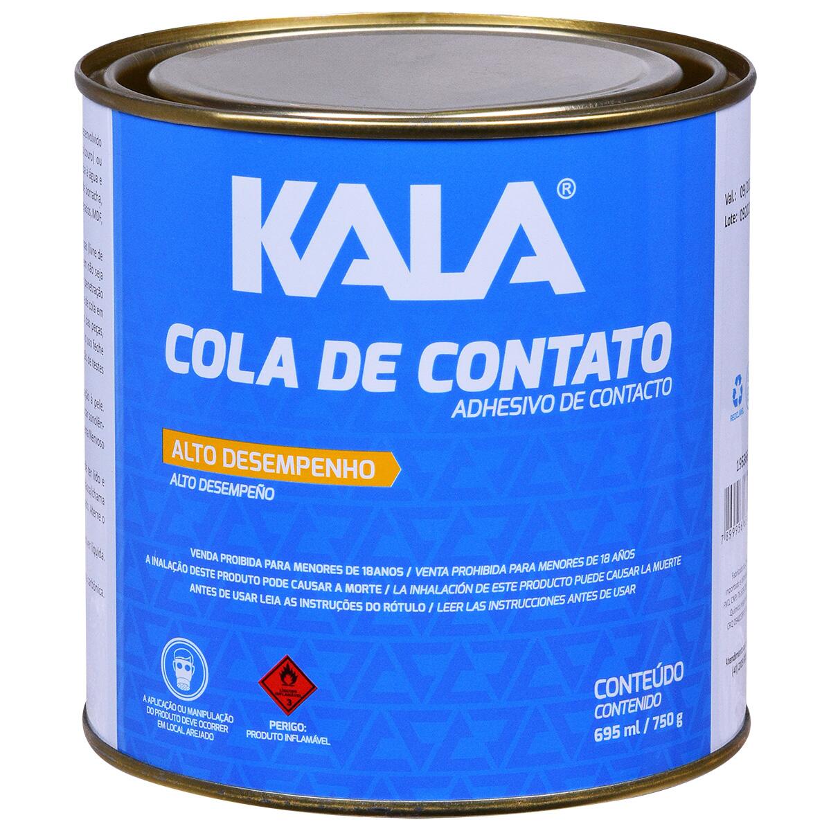 Adesivo Cola De Contato Lata 750G Kala