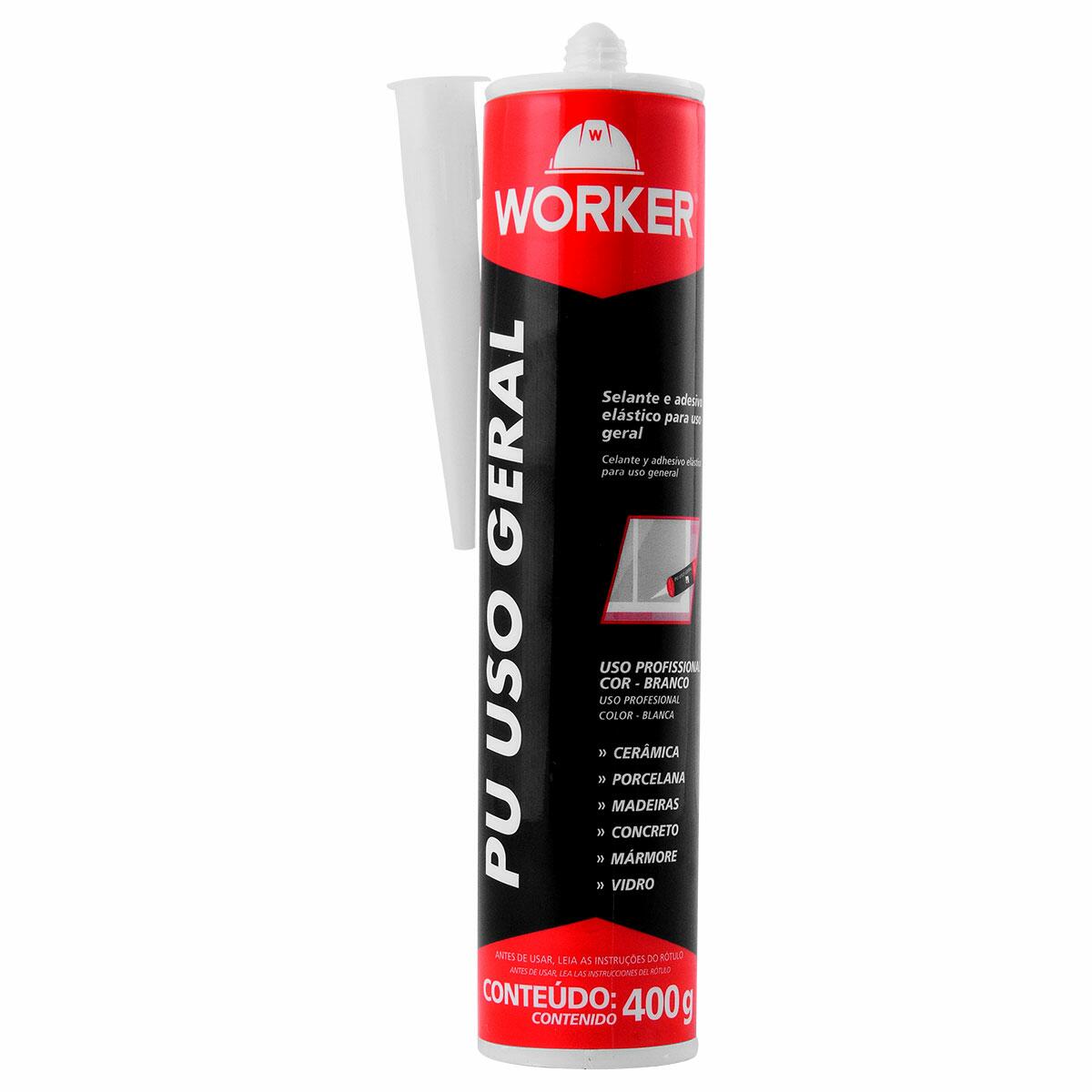 Adesivo Poliuretano Uso Geral Branca 400G Worker