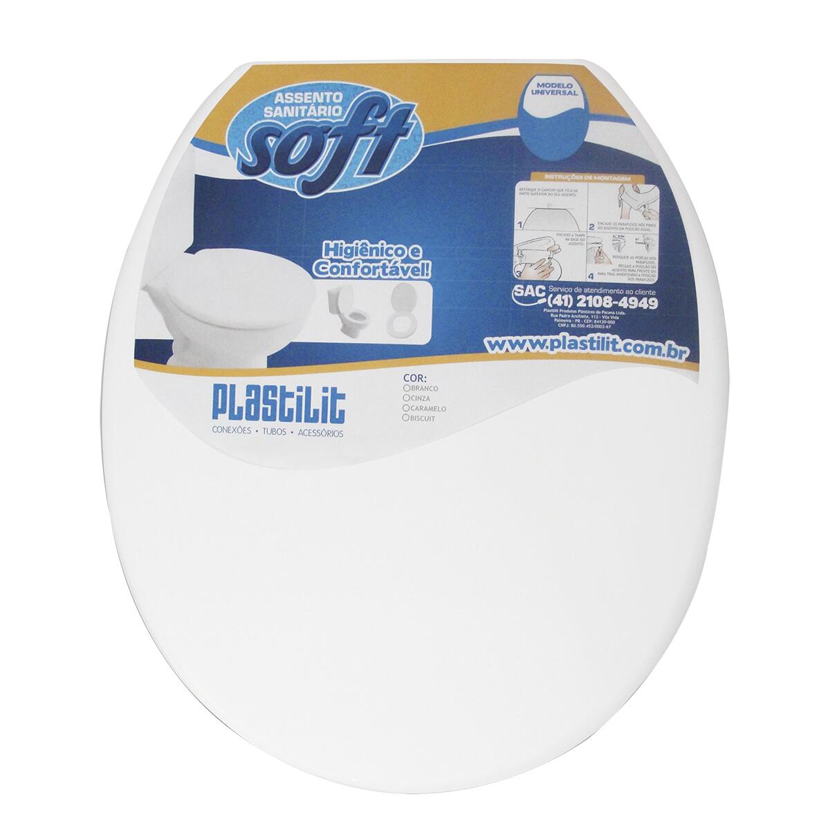 Assento Sanitário Plastilit Soft Branco