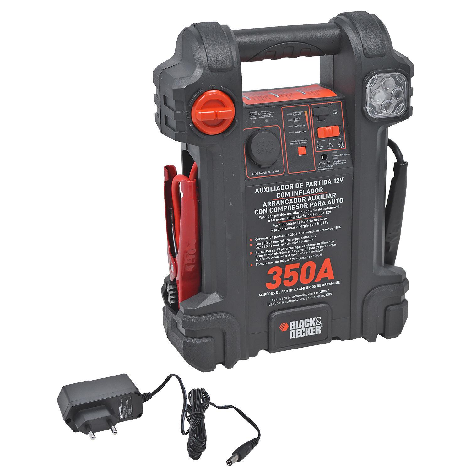 Auxiliar De Partida E Compressor Inflador Js350Cc Black&decker