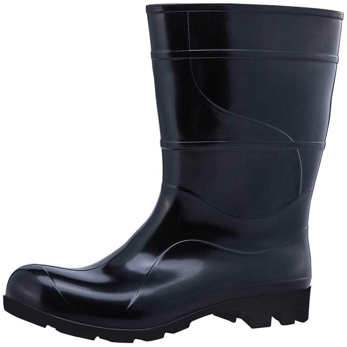 Bota Pvc Preta Nr 39 Cano Médio Sem Forro Kala