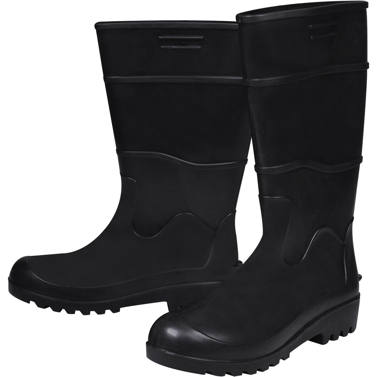 Bota Pvc Preta Cano Longo Sem Forro N°40 Worker