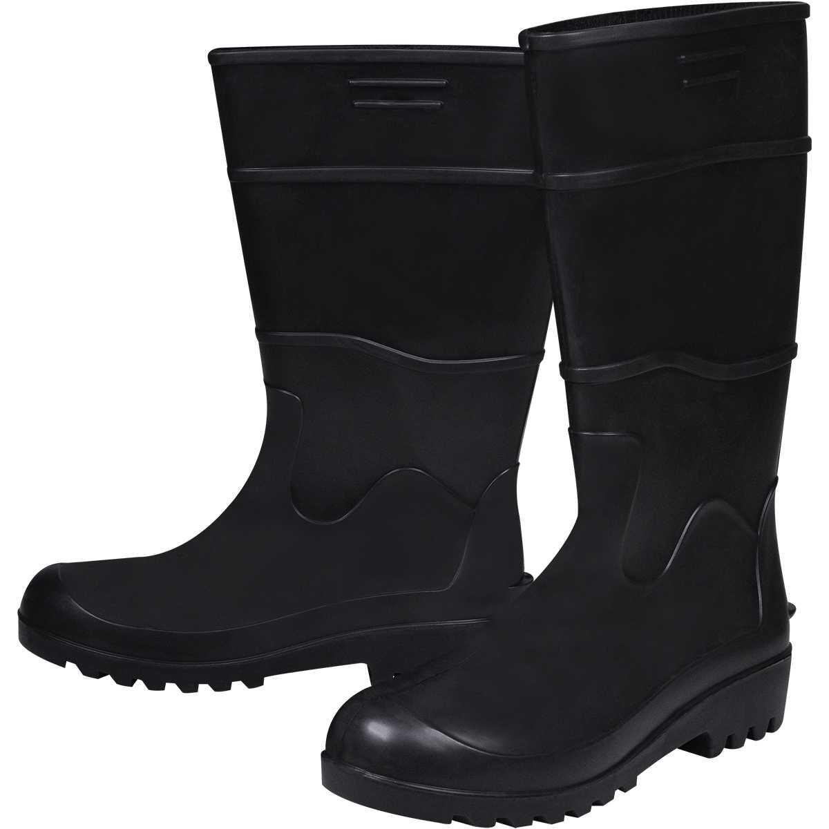 Bota Pvc Preta Cano Longo Com Forro N°43 Worker