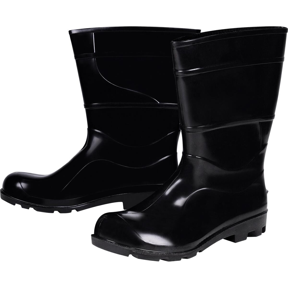 Bota Pvc Preta Nr 33/34 Cano Médio Com Forro Kala