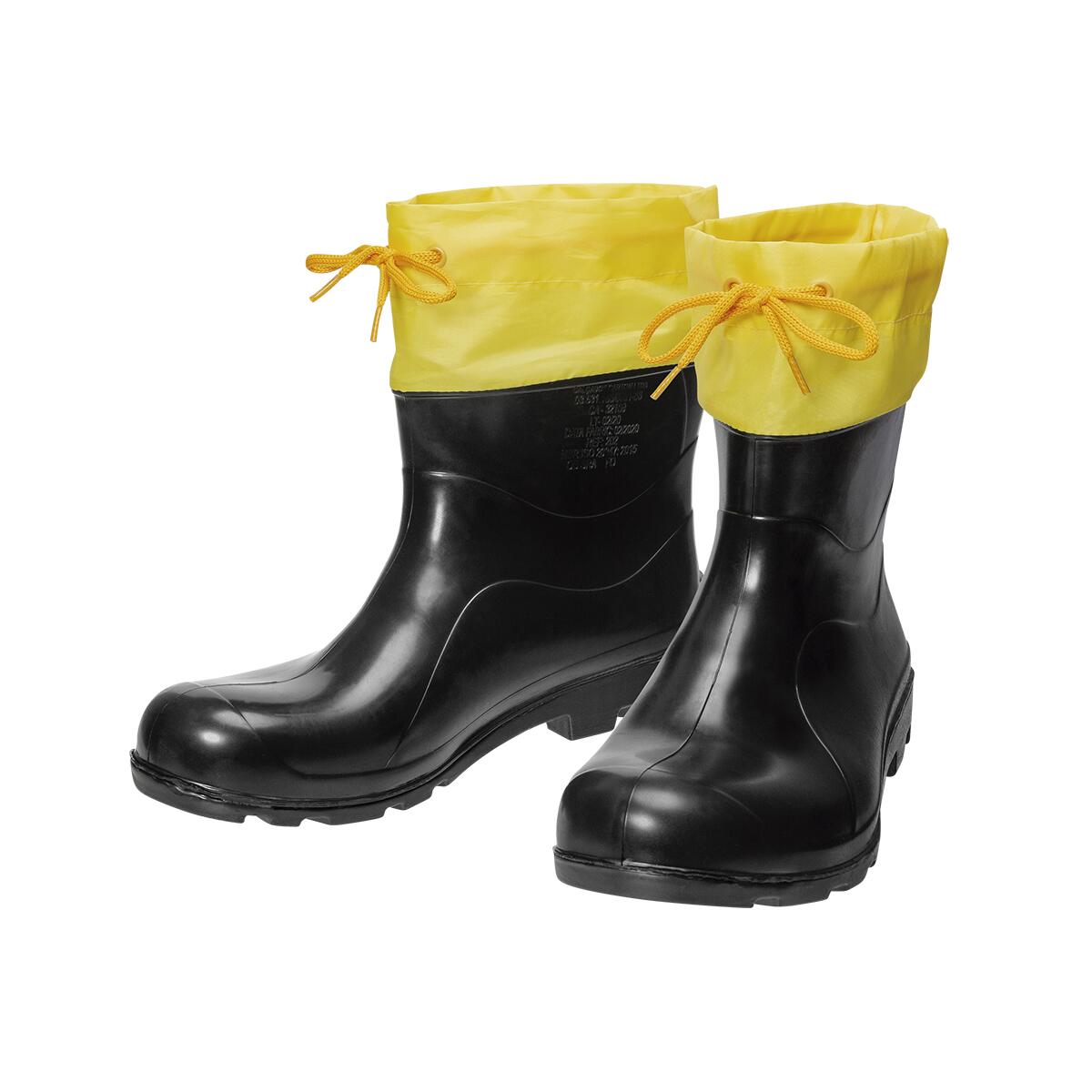 Bota Pvc Preta Cano Curto Com Polaina Kala Nr 35/36