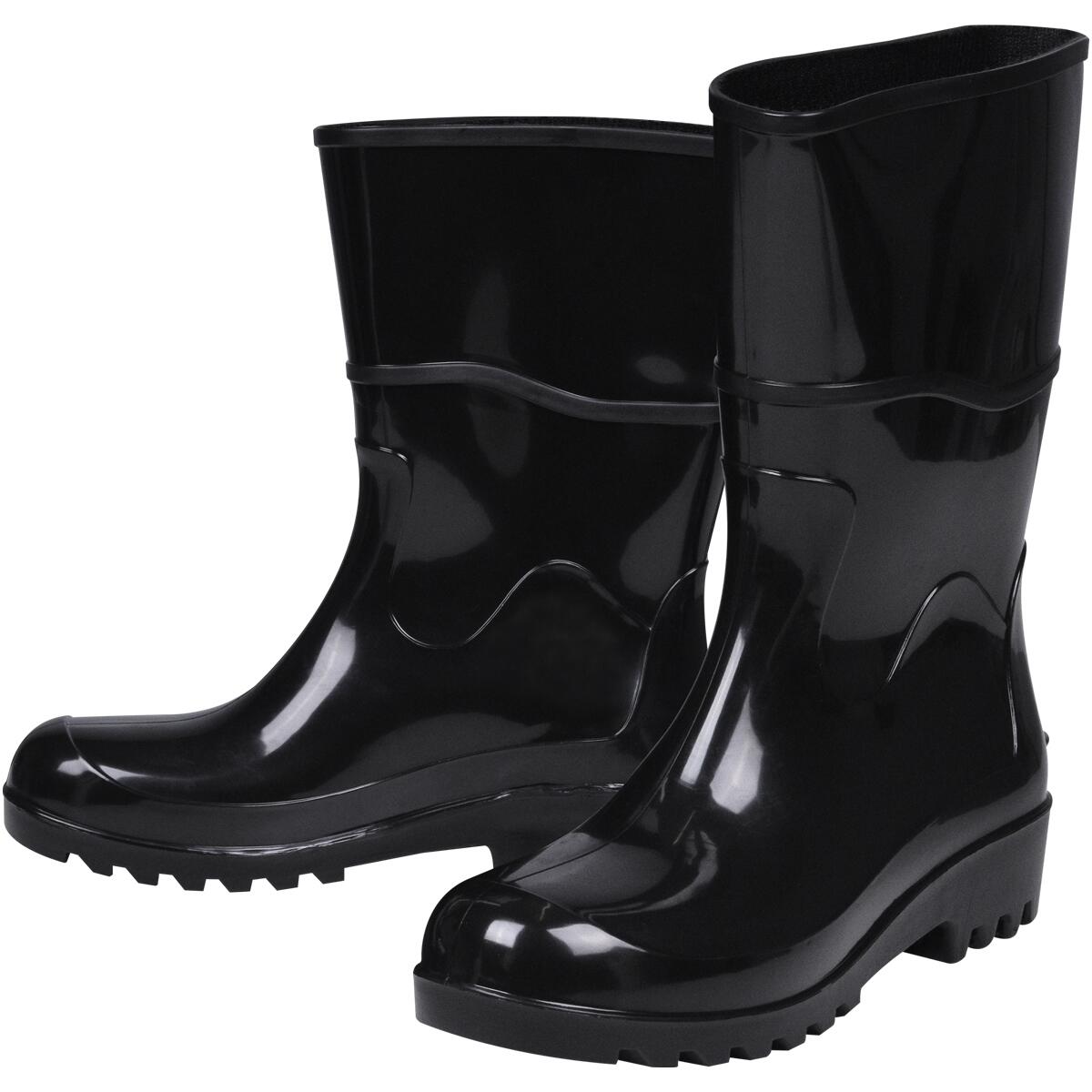 Bota Pvc N38 Preto Cano Médio Sem Forro Worker